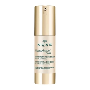 Nuxe Nuxuriance Gold Serum Nutri-Revitalisan Укрепляющая антивозрастная сыворотка фото 1