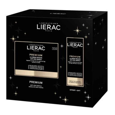 Lierac Премиум Набор подарочный Крем бархатистый + Крем для глаз (2 средства) Lierac Premium Coffret Anti-âge global peaux mixtes фото 1