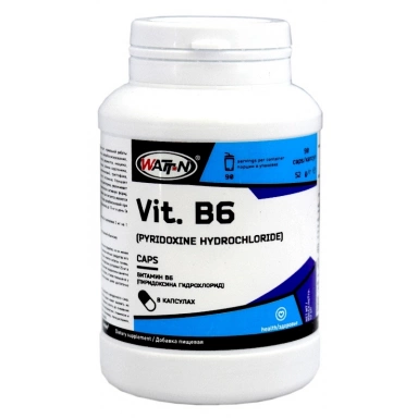 Watt Nutrition Витамин B6 (Пиридоксина гидрохлорид) в капсулах VITAMIN B6  фото 1