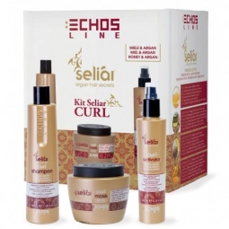 Echosline Подарочный набор Curl (Шампунь, маска, спрей для подчеркивания локонов) Kit Seliár Curl