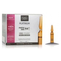 MartiDerm Platinum Ампулы "Коррекция фотостарения Гиалуроновая кислота +" 10*2 мл Hyaluronic Acid + Photo Ageing Correction Ampoules 10*2 ml
