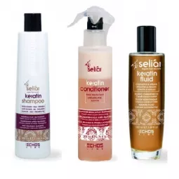 Echosline Подарочный набор (шампунь, двухфазный кондиционер, флюид) Keratin Leave-in Kit