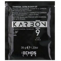 Echosline CHARCOAL EXTRA BLEACH  Обесцвечивающий до 9 тонов угольный беспыльный порошок  