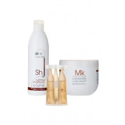 HairConcept Набор Питание&Шёлк Мини (шампунь+ маска+ флюид) NUTRITIVE серии ELITE PRO Set Nutrition&Silk (shampoo+mask+fluid) MINI 