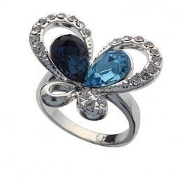 Charmelle Кольцо с голубыми кристаллами Swarovski RE 2060 AA-8