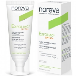 Noreva Exfoliac Matifying Suncare Fluid SPF 50+ Матирующая солнцезащитная эмульсия