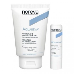 Noreva Aquareva Kit Набор для лица и тела (восстанавливающий крем для рук + стик для губ)