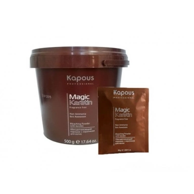 Kapous Magic Keratin Bleaching Powder Осветляющий порошок с кератином в микрогранулах без аммиака фото 1