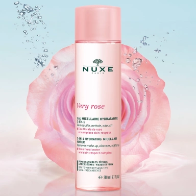 Nuxe Very Rose 3in1 Hydrating Micellar Water Увлажняющая мицеллярная вода для лица и глаз 3 в 1 фото 2