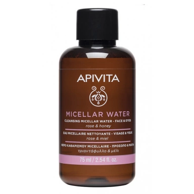 Apivita Cleansing Micellar water Face & Eyes Очищающая мицеллярная вода для лица и глаз с Розой и медом фото 1