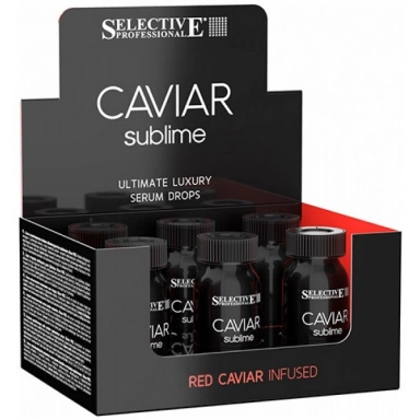 Selective Professional Caviar Sublime Ultimate Luxury Serum Drops Сыворотка восстанавливающая мгновенного действия с экстрактом красной икры фото 1