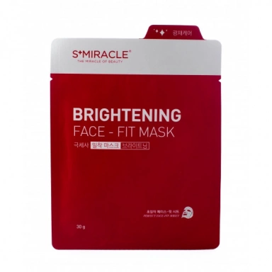 S+Miracle Маска для осветления и выравнивания тона лица / BRIGHTENING FACE-FIT MASK  фото 1