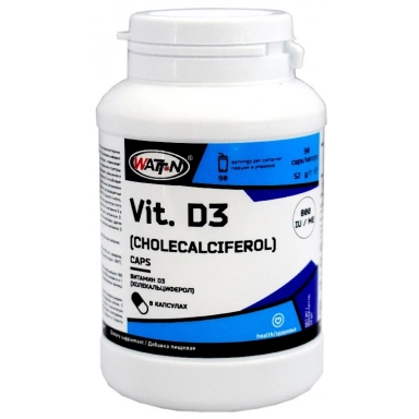 Watt Nutrition Витамин D3 (Холекальциферол) в капсулах VITAMIN D3  фото 1