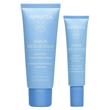 Apivita Aqua Beelicious Набор Аква Билишес Крем-комфорт с насыщенной текстурой + крем для глаз со скидкой -40% фото 1