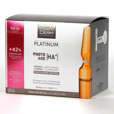 MartiDerm Platinum Photo-Age [HA+] МартиДерм Платинум Концентрированная сыворотка "Коррекция фотостарения гиалуроновая кислота +" Фото Эйдж  фото 3