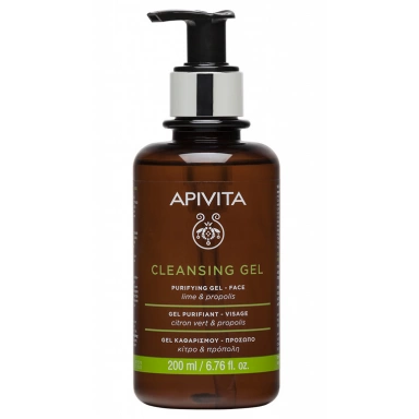 Apivita Cleansing gel face lime and propolis Очищающий гель для лица с лаймом и прополисом фото 1