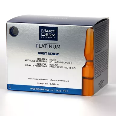 MartiDerm Platinum Night renew МартиДерм Платинум Концентрированная сыворотка «Ночное восстановление» фото 3