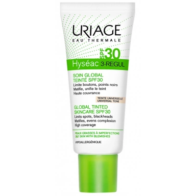 Uriage Hyseac 3-Regul Soin Global Teinte SPF30 Универсальный тональный уход SPF30 фото 1