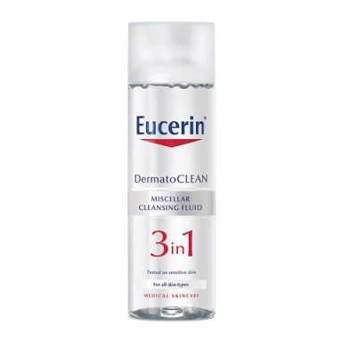 Эуцерин ДерматоКлин Лосьон мицеллярный освежающий и очищающий 3в1 Eucerin DermatoClean Micellar Cleansing Fluid 3in1 фото 1