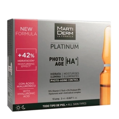 MartiDerm Platinum Photo-Age [HA+] МартиДерм Платинум Концентрированная сыворотка "Коррекция фотостарения гиалуроновая кислота +" Фото Эйдж  фото 1